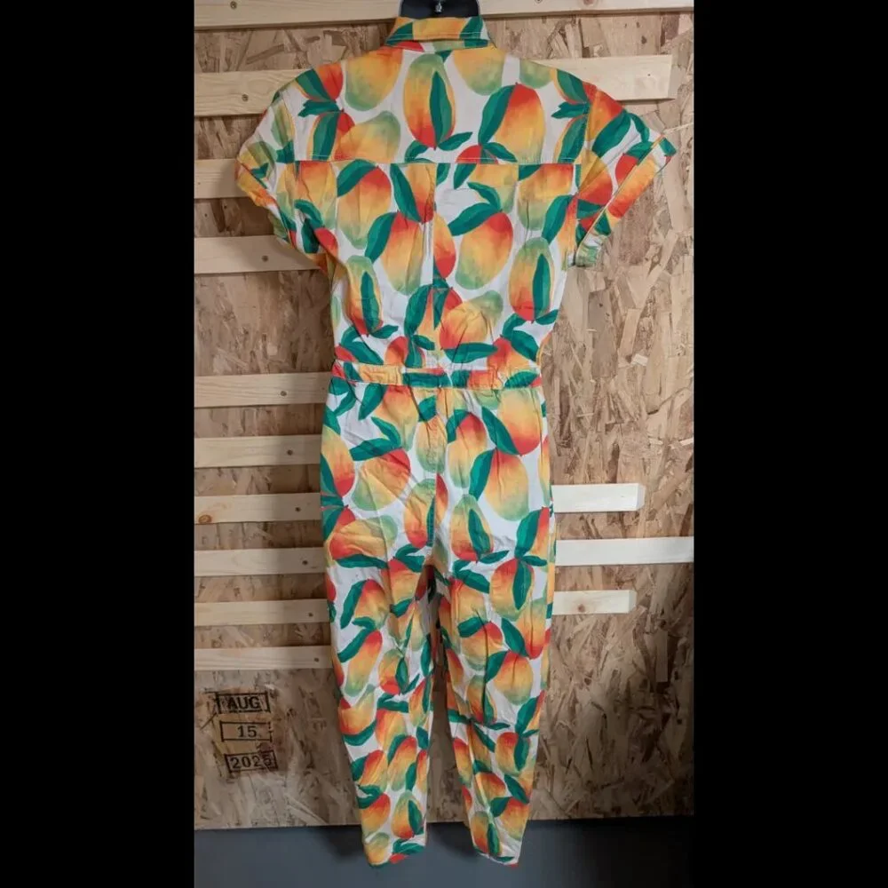 Mixed by Nasrin Jumpsuit Zip Mango Floral Cotton Blend - M - Picture 5 of 6